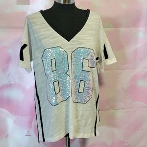 New Victoria's Secret Pink Sequin Shirt with Tags size Medium